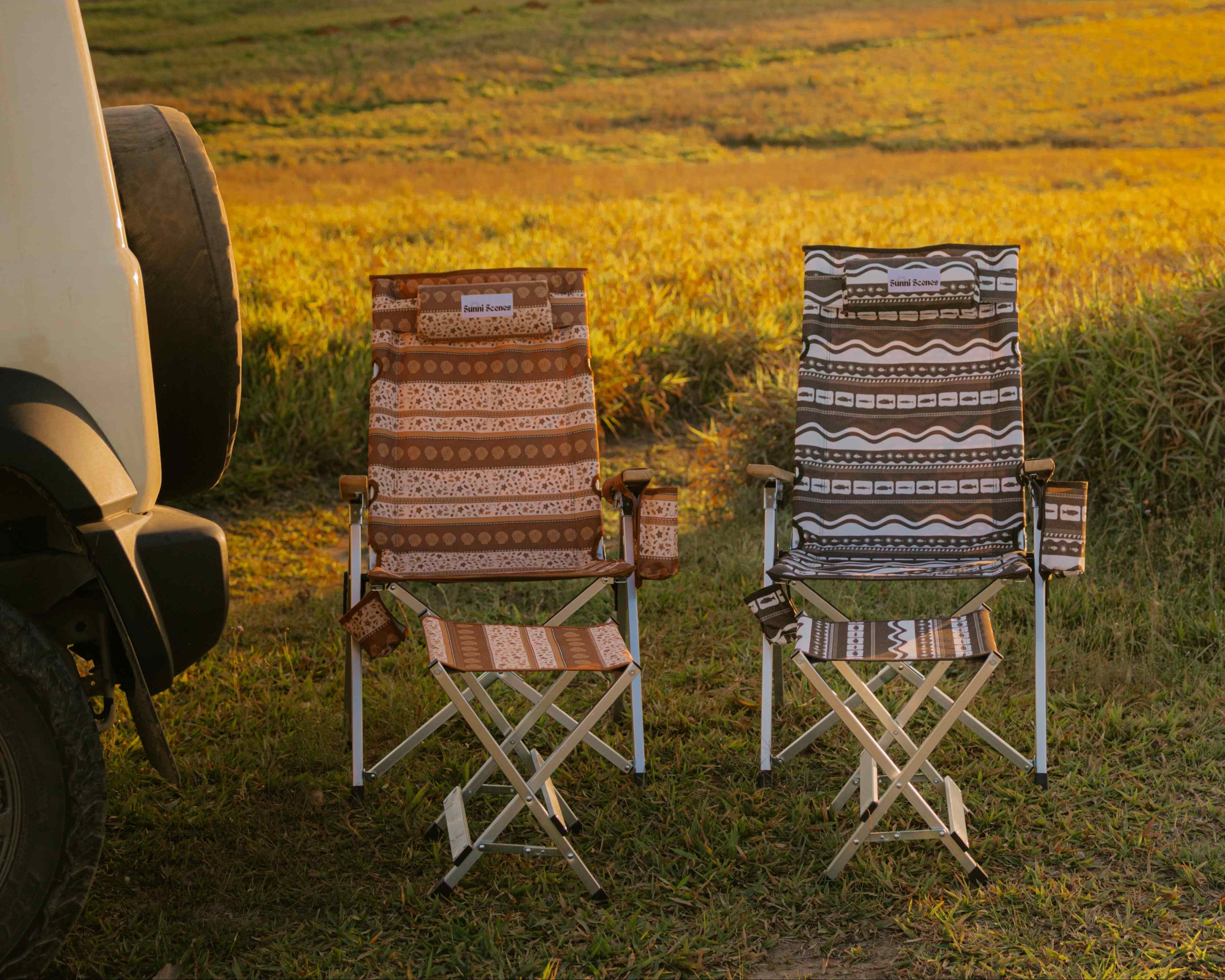 Printed Reclining Camp Chairs