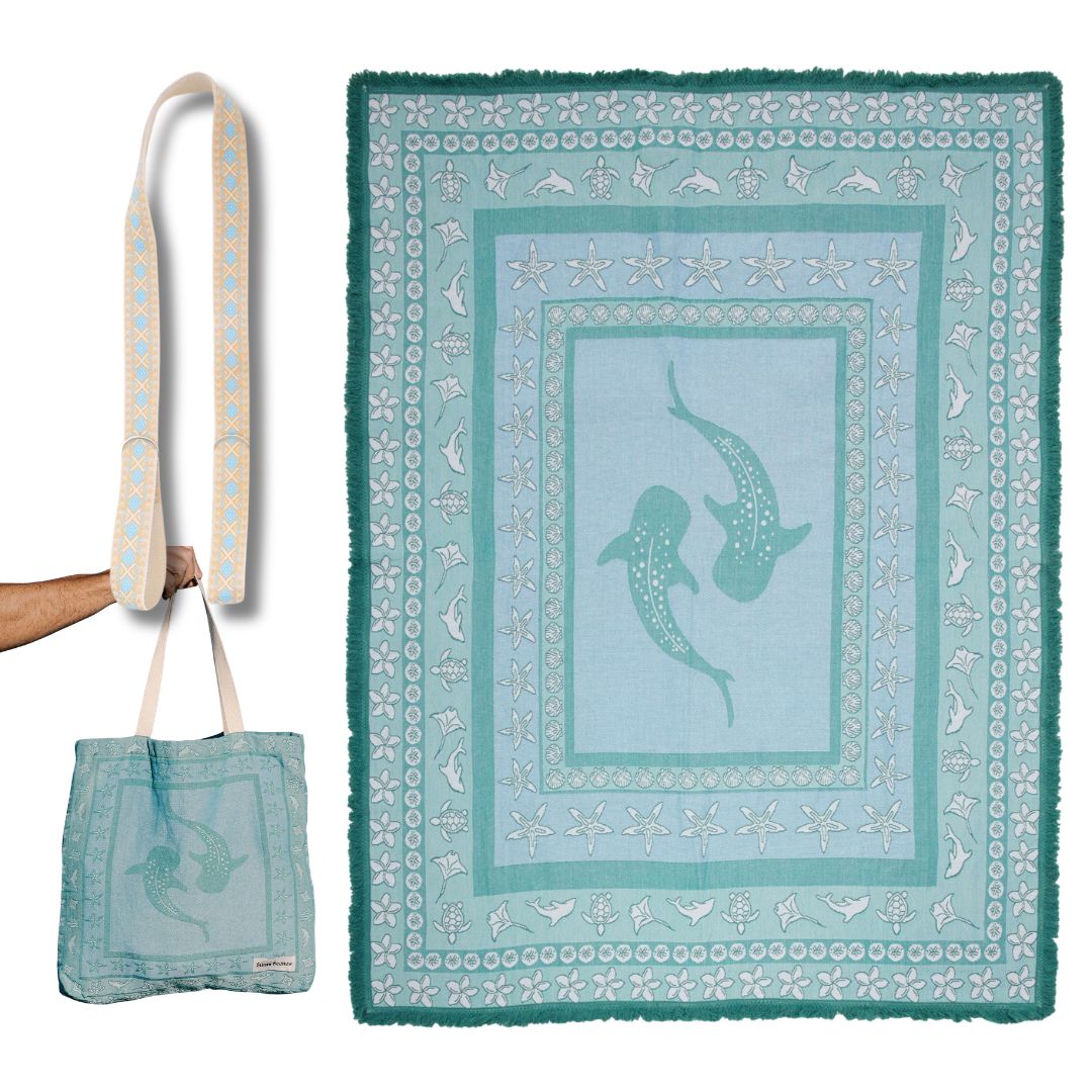 Ningaloo Rug, Bag & Blue Rug Strap