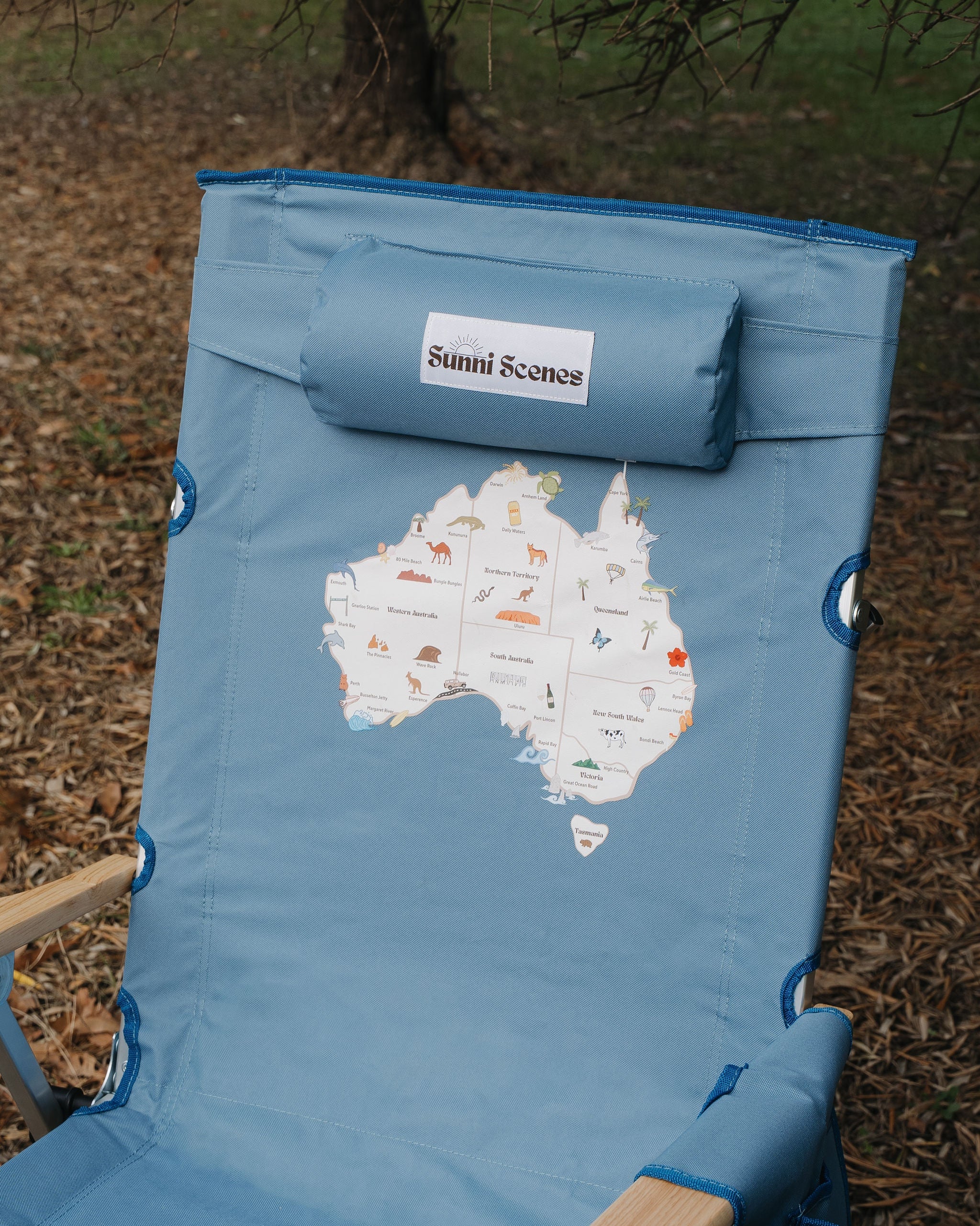 Aussie Printed Reclining Camp Chair