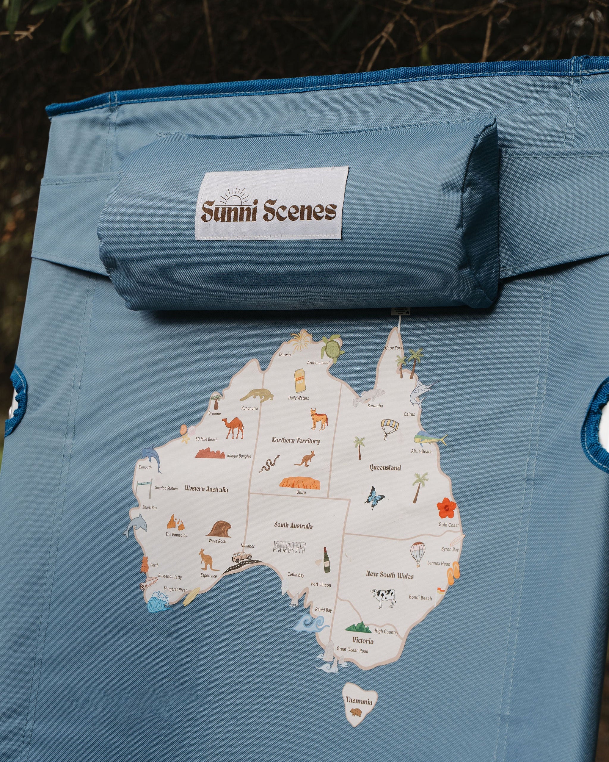 Aussie Printed Reclining Camp Chair