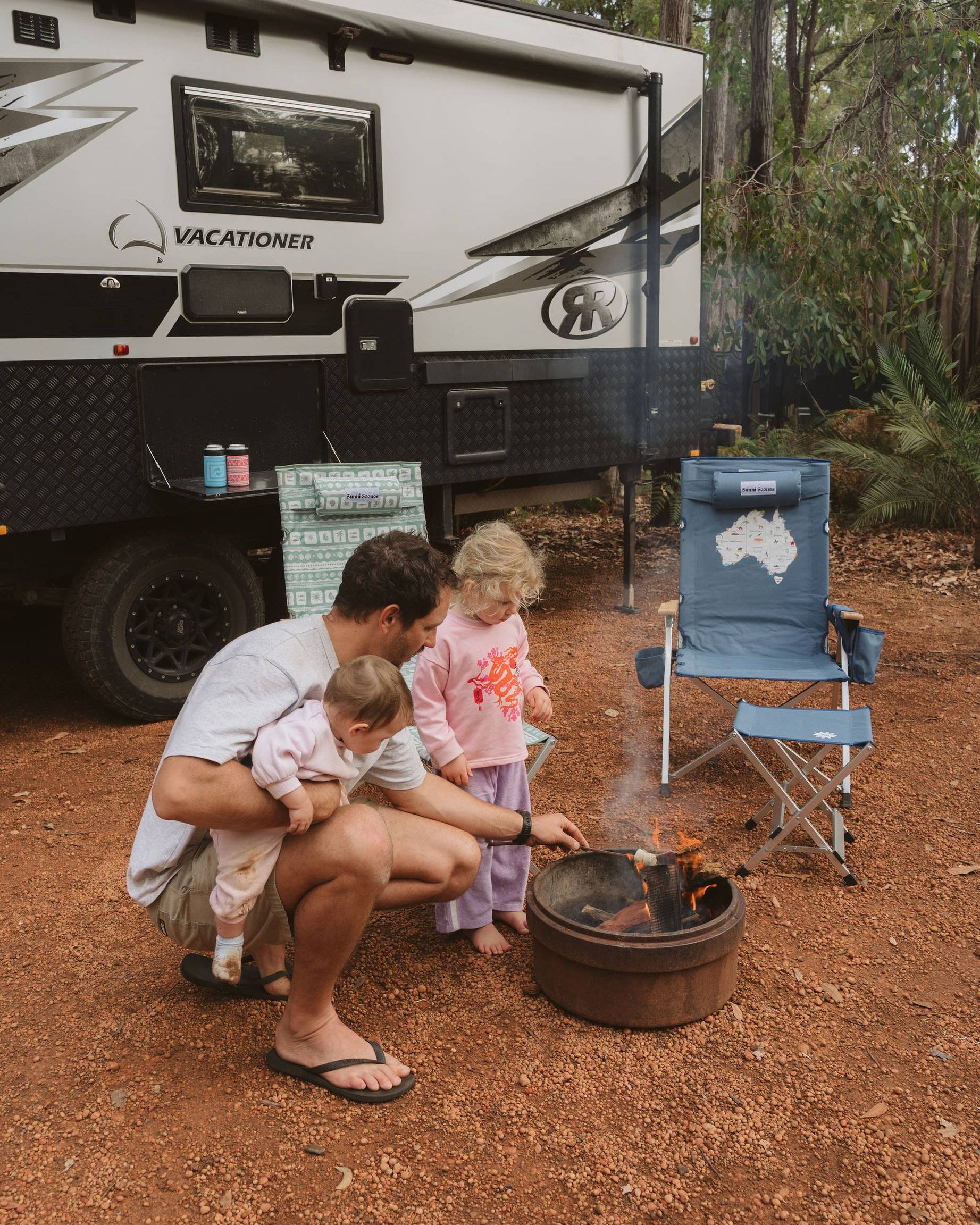 Aussie Printed Reclining Camp Chair