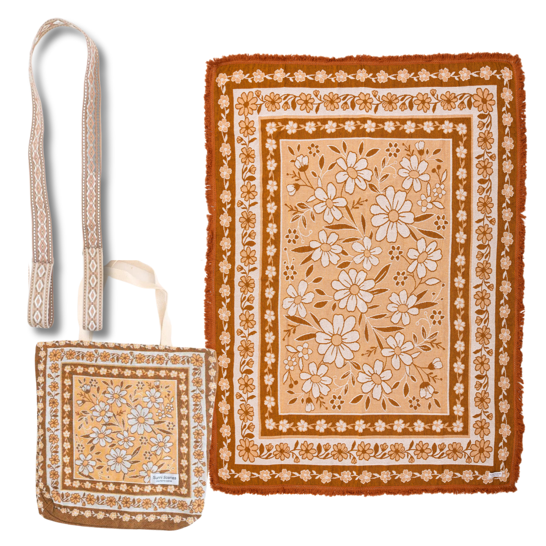 Gracie Rug, Bag & Pink Rug Strap