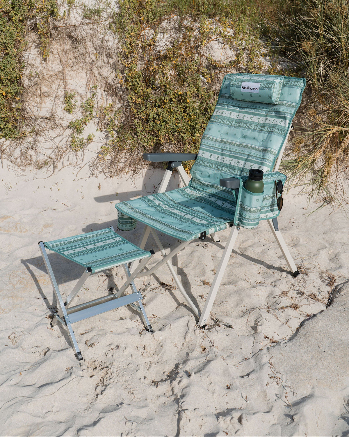 Olive Reclining Camp Chair