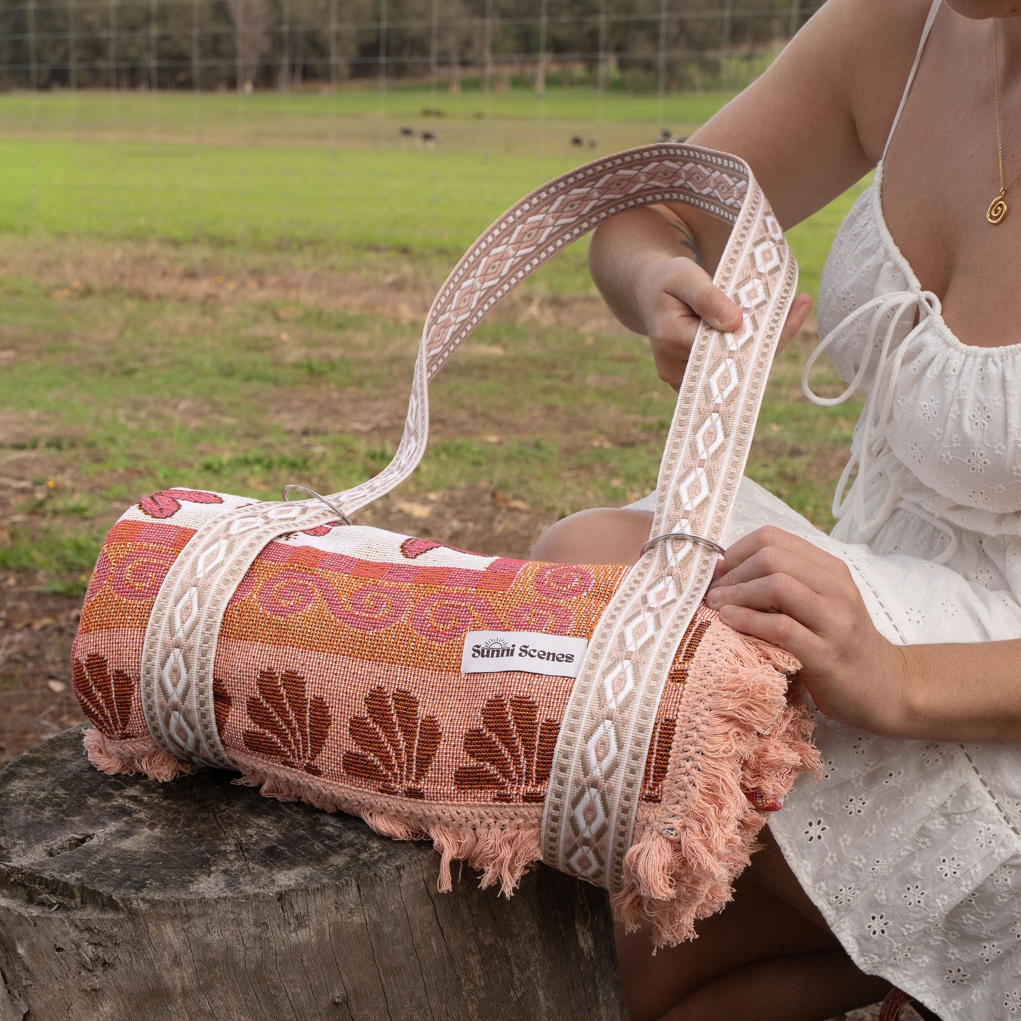 Rug strap in Pink